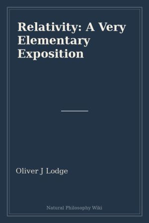 Relativity A Very Elementary Exposition (placeholder cover)