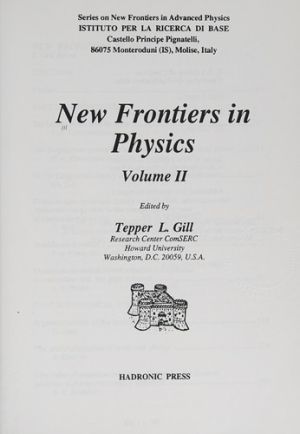 New Frontiers in Physics History of Physics, Electrodynamics and Experimental Physics (Series on New Frontiers in Advanced Physics) (book cover)